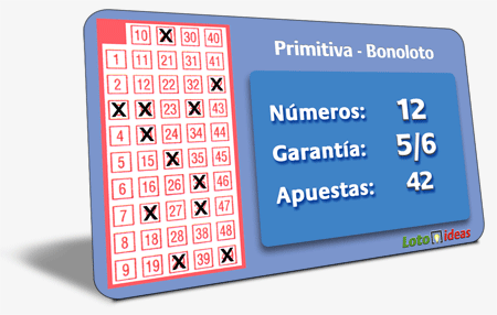 12 Números en reducción al 5 por 42 apuestas