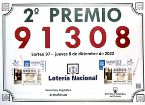Segundo Premio Lotería Nacional - 12 Diciembre 2022
